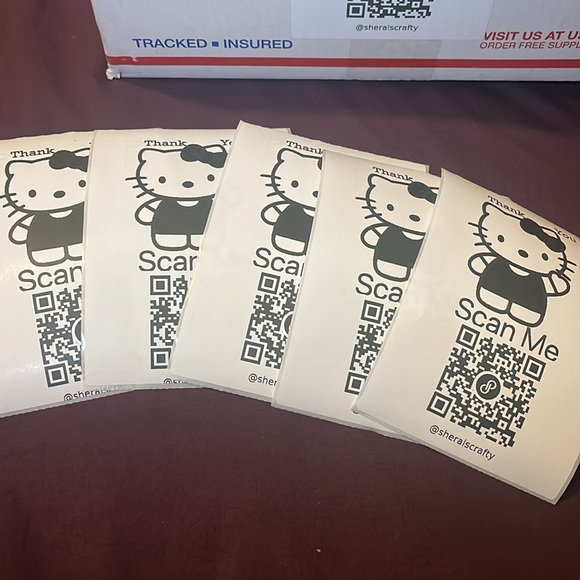Hello Kitty Personalized 4x6” Closet QR Code Stickers (25) - Picture 5 of 5